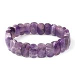 Crystu Amethyst Bracelet High Grade Stone For Reiki Healing Bracelet Color: Purple For Unisex Adult