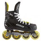 Bauer RS Inline Roller Skates (Junior, Width=Regular, 5.0=38.5EU), HI-LO Ventilator Steel 76/80mm, Thermoadjustable Upper, Microfiber Liner, Anaform Foam Ankle Pads