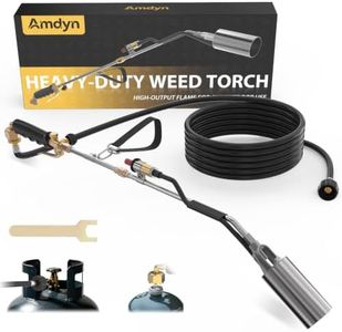 Propane Weed Torch Burner with Ergonomic Support Strap for Easy Control