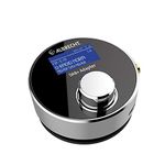 Albrecht DR 54 DAB+ digital radio adapter for car radio or living room, 27259, wireless transmission via FM transmitter, aux out, colour silver/black, push button