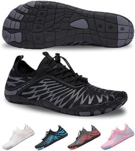 SIOSNETA Hike Barefoot Shoes for Women Men, Breathable Non-Slip Athletic Footwear, Wide Toe Water Shoes for Hiking, Non-Slip Neuropathy Shoes for Women Men, Grounded Comfort wear Black