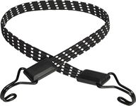 Master Lock 3229EURDAT Flat Bungee with Reverse Hooks, Reflective, 80 cm Cord, Black