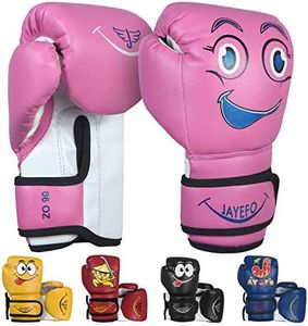 Jayefo Kids Boxing Gloves (Pink, 4 OZ)