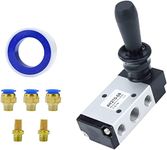 SOLTAIREJACO 5 Way 2 Position Air Hand Lever Pneumatic Control Valve| Air Hand Lever Valve| Solenoid Manual Control Push Pull| Air Hand Lever Operated Valve | Pneumatic Solonaid Valve (1/4"NPT)