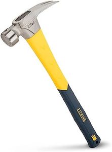 ESTWING Sure Strike Hammer - 23 oz Rip Claw Hammer with Milled Face & Fiberglass Handle - MRF23LM