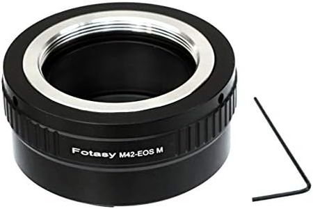 Fotasy Adjustable M42 Lens to Cannon EF-M Mount Adapter, M42 EFM, M42 EOS M Adapter, Compatible with Canon EF M Mount Mirrorless Cameras EOS M M1 M2 M3 M5 M6 M6 Mark II M10 M50 M100 M200