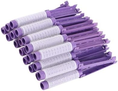 Hair Perm Kit, 20pcs Rods Large Kit for Women, 20pcs Fluffy Hair Perm Rods with Clips for Soft and Plump Curls, Hairdressing Tool Kit Fluffy Roller Curler Hairdressing Styling Tool (Purple)
