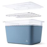 Greater Goods Sous Vide 12 Qt Container, Rack, Insulation Sleeve and Lid | Designed in St. Louis (Stone Blue)