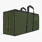 Storite Multi-Purpose Heavy Duty Moisture Proof 90 Litres Canvas Super-Size Jumbo Underbed Storage Bag/Toys/Blankets/Stationery Paper/Clothes Storage Bag (87 x 38x 26cm), ArmyGreen