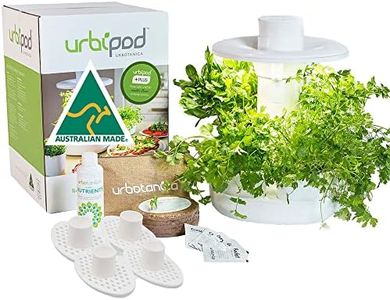 UrbiPod +Plus Urbotanica Smart Indoor Garden Appliance & LED Grow Light | Auto Watering Hydroponic Gardening System | Australian Made | Herb Indoor Starter Kit Seeds & Nutrient | Manufacturer Direct