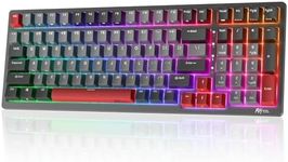 RK ROYAL KLUDGE RK98 Wireless Mechanical Keyboard,100 Keys Triple Mode 2.4G/BT5.1/USB-C, Hot Swappable Gaming Keyboard with Numpad RGB Backlit 3750mAh Battery NKRO, Linear Speed Silver Switch, Black