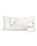 Kitsch 100% Satin Pillowcase with Zipper, Softer Than Silk Pillowcase for Hair & Skin, Cooling Pillow case, Satin Pillow Case Cover (King (1 Pack), Ivory)