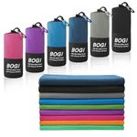 BOGI Microfiber Travel Sports Towel-Quick Dry Towel, Soft Lightweight Microfiber Camping Towel Absorbent Compact Travel Towel for Camping Gym Beach Bath Yoga Swimming Backpacking (M:40''x20''-Black)