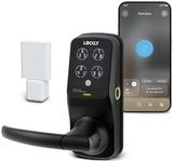 Lockly Secure Pro Smart Lock Wi-Fi, Keyless Entry Digital Keypad Door Lock, 3D Biometric Fingerprint Sensor Front Door Lock with Handle, Voice Control & Auto Lock - Latch Edition