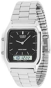 CASIO MENS DRESS DUO SILVER TONE AQ230A-1DS