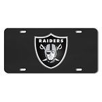 Fanmats 33612: Las Vegas Raiders 3D Black License Plate