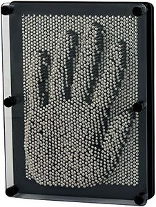 Bits and Pieces - 8in x 6in 3D Large Size Pin Art Board - Classic Desktop Novelty Sculpture - Made of Plastic and Metal