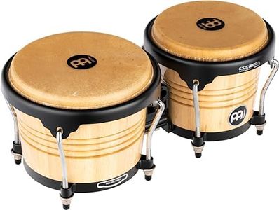 Meinl Percussion Bongos Hand Drum Set 6.75" and 8" with Hardwood Shells and Tuning Key — NOT Made in China — Marathon Series, 2-Year Warranty (FWB190NT)