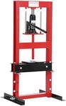 GarveeLife 6 Ton Hydraulic Shop Press, 6 Ton/13000Lbs, H-Frame Bearing Press, 4-Hold Adjustable Working Table Height, Movable Plates, Automotive Bushing Remover, Bearing and Ball Joint Press