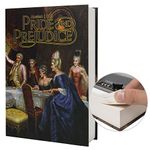 Real Paper Diversion Book Safe Storage Box, Dictionary Secret Safe with Code Lock/Key, flip Book Hidden Safe (M Combination, Pride and Prejudice)