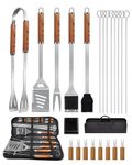 KALAHOL 22-in-1 BBQ Tools Set Extra Thick Stainless Steel Grill Tool Set with Storage Bag, Premium Complete Outdoor BBQ Utensils Set Barbecue Accessories BBQ Kit for Men and Women Gift