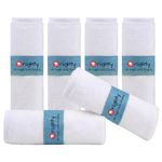 Orighty Flannel Washcloths 6 Pack, Ultra Soft Flannel for Delicate Skin, Baby Wash Cloths for Newborns, Multi-Purpose Wash cloths and Towels, Face Towels, Face Cloths, Baby Registry as Shower (White)