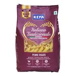 Keya Penne Pasta 1kg, 100% Durum Wheat Pasta | Vegetarian | No MSG | Low in Calories | No Trans Fats | Healthy | Cooked in 10 Minutes