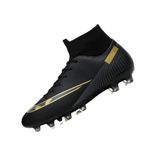 Roniluu Football Cleats,Unisex Soccer Shoes Men Women,Breathable Football Boots Big Boys Girls Black