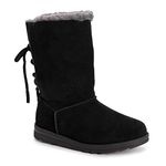 MUK LUKS Women's Ziggy Rodeo Boots Fashion, Black, 5 UK