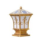 Aarmee Solar Post Gate & Pillar Light for Outdoor 10w Led Power, 2 w Brightness, Four Color modes with Remote Garden made of Aluminium, Antique model (Pack of One)