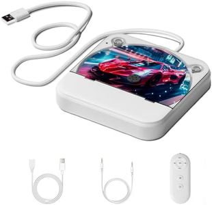 Portable CD Player for Car, Vehicles Home & Office | Car CD Player with USB/AUX Ports for TV, Computer, Laptop | Built-in Decoder & Anti-Vibration Design | Compact & Lightweight