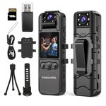 kaysunlink 1.4” Screen Body Camera with Audio and Auto Video Night Vision 1080P FHD Mini Police Wearable Body Worn Cam Portable Small Personal Camcorder Sport Action Outdoor Video Recorder (128GB)