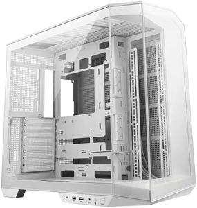 MSI MAG PANO 100L PZ White - Premium Mid-Tower Gaming PC Case - Tempered Glass Side Panel - Liquid Cooling Support up to 360mm Radiator - White Color Case