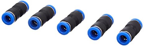 Pneumatic Fitting 8mm to 8mm Straight Union PU-8 Straight Push in Connector for 8mm OD Hose (5 pcs)