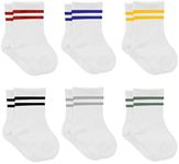 bistyle Baby Grip Ankle Socks 6 Pairs | Newborn Infant Toddlers Sock Organic Cotton | Kids Boys Girls Ankle