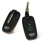 Aroma UHF Wireless Guitar System Rechargeable Audio Wireless Transmitter Receiver Support 7 Channels for Guitar Bass Electric Musical Instruments