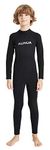 Aunua Youth 3/2mm Neoprene Wetsuits for Kids Full Wetsuit Swimming Suit Keep Warm(CA7031 Black 6)