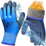 PROGANDA Waterproof Thermal Winter Work Gloves Fleece Liner Insulated Warm for Outdoor Cold Weather Car Washing Gardening Fishing Multipurpose