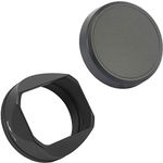 Haoge Square Metal Lens Hood Shade for Fuji X100VI Fujifilm FinePix X100V X100F X100 X100S X100T X70 Camera Black with Cap and 49mm Adapter Ring Kit