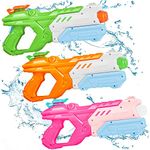 Quanquer Water Pistol for Kids - 3 Pack Powerful Water Gun 600ML with 32ft Long Range Super Water Soaker Blaster Soaker Squirt Gun Summer Swimming Pool Beach Outdoor Water Fighting Toy for Kids Adults