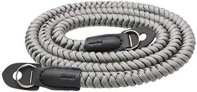 HITHUT Paracord Woven Camera Neck Shoulder Strap Belt Hand Compatible with Canon Nikon Sony Olympus Pentax Fujifilm Panasonic SLR DSLR Digital Mirrorless Cameras 42 inch Grey