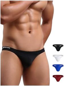 Casey Kevin Perizoma Uomo Jockstrap Uomo, 4 Pezzi Intimo Mutande Tanga String Thong, Sospensorio Uomo Testicoli Traspirante Vita Bassa Thong G-String