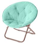 Urban Shop Micromink Saucer Chair with Gold Frame, One Size, Mint