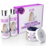 Purple Shampoo, Conditioner & Mask Trio Gift Set. Removes Brassy Yellow Tones. Lightens Blonde, Platinum, Ash, Silver & Grays. Paraben & Sulphate Free. PETA Approved Cruelty-free and 100% Vegan.