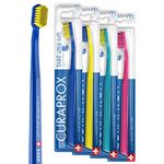 Curaprox CS 5460 Extra-Soft Toothbrushes for Adults, Sensitive-Gum-Safe Ultra-Fine Filaments and Compact, Slightly Angled Toothbrush Head for Improved Tooth and Gum Health, Pack of 4