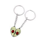 CERSLIMO Best Friend Keyring - Cute Bff Keychain for 2 Girls, Matching Magnetic Friendship Keychains | Best Friend Gift, Friendship Gifts Kids Jewellery Birthday Christmas Gifts, Avocado Keyring