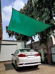 TRINQET Sun Shade Sail Rectangle 90% UV Block Canopy for Patio Backyard Lawn Garden Outdoor Activities UV Rays Blockage / 120 GSM / Cloths with Border & Eyelets / Multipurpose Shade Net/Agro Net/ 75% Green 3x3mt