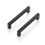 Ravinte 30 Pack 5 Inch Kitchen Square Cabinet Handles Matte Black Cabinet Pulls Black Drawer Pulls Kitchen Cabinet Hardware Kitchen Handles for Cabinets Cupboard Handles Drawer Handles