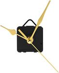 DOITOOL Silence Quartz Clock Movement Silent Clock Mechanism Short Shaft Replacement Clock Kits Wall Clock Movements Mechanism Parts with 3 Hands No Battery (Golden)