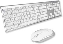 Macally Premium Bluetooth Keyboard and Mouse for Mac | Compatible Apple Wireless Keyboard and Mouse Combo (110 Keys Multi-Device Rechargeable) Keyboard Mouse for MacBook Pro/Air and iMac